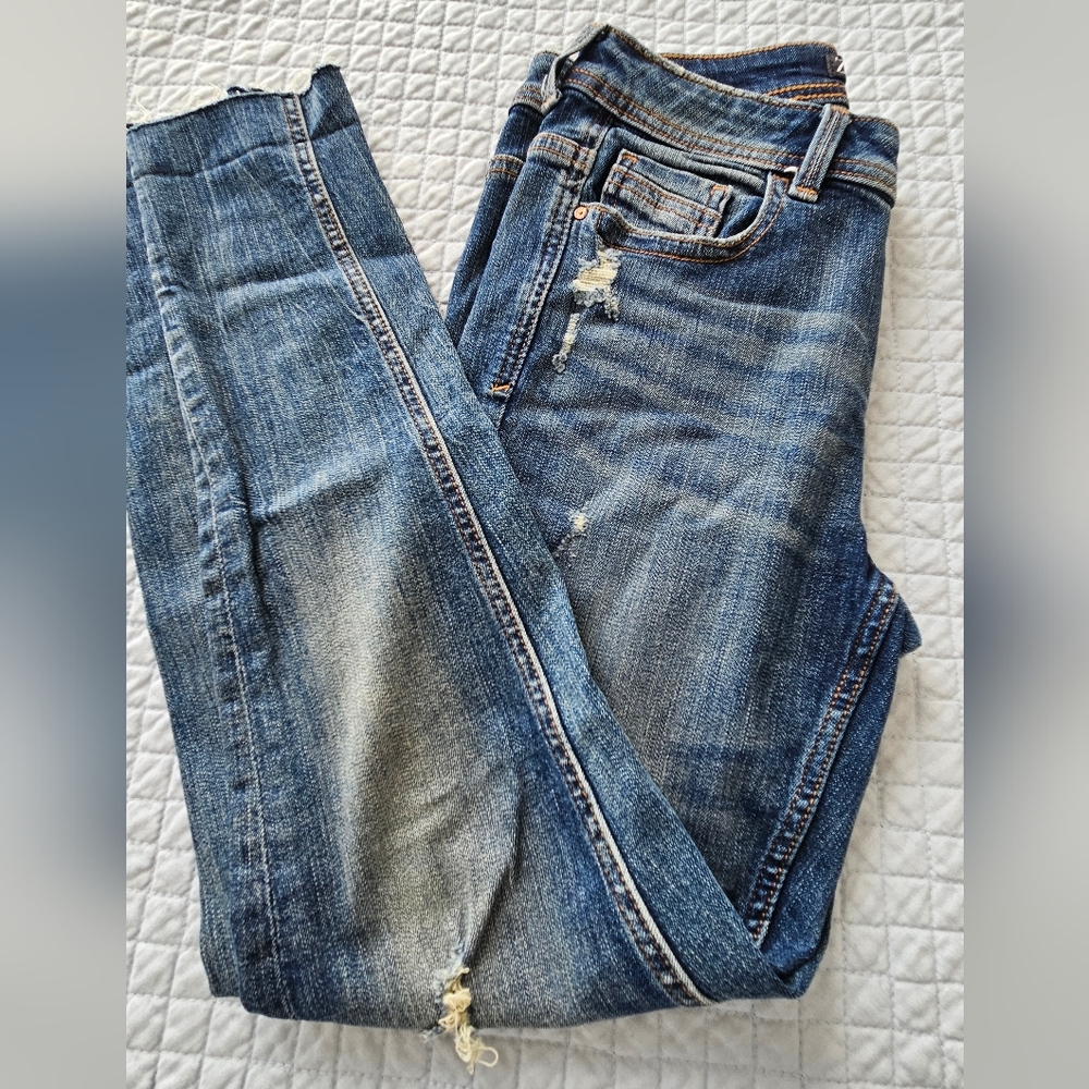 Zara Indigo Blue Denim Pants